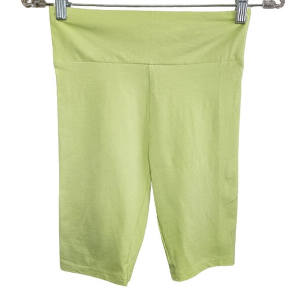 Neon Green Bike Shorts Size Small - Picture 1 of 3